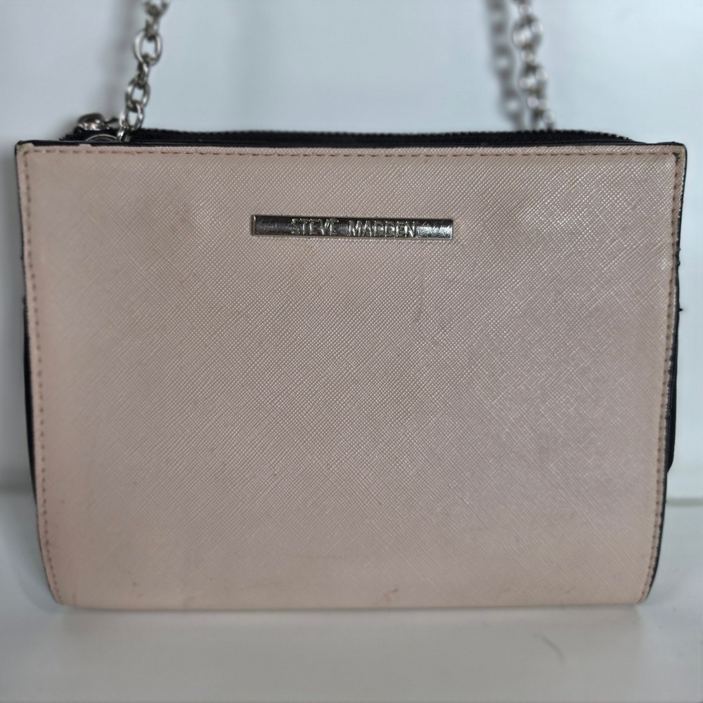 Steve Madden BGreer Pink Saffiano Faux Leather Crossbody Wallet On String‎ Bag
